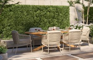 4 Seasons Outdoor Puccini 6 Seat Elipse Dining Set | Garden Furniture Online