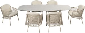 4 Seasons Outdoor Puccini 6 Seat Ceramic Dining Set | Garden Furniture Online