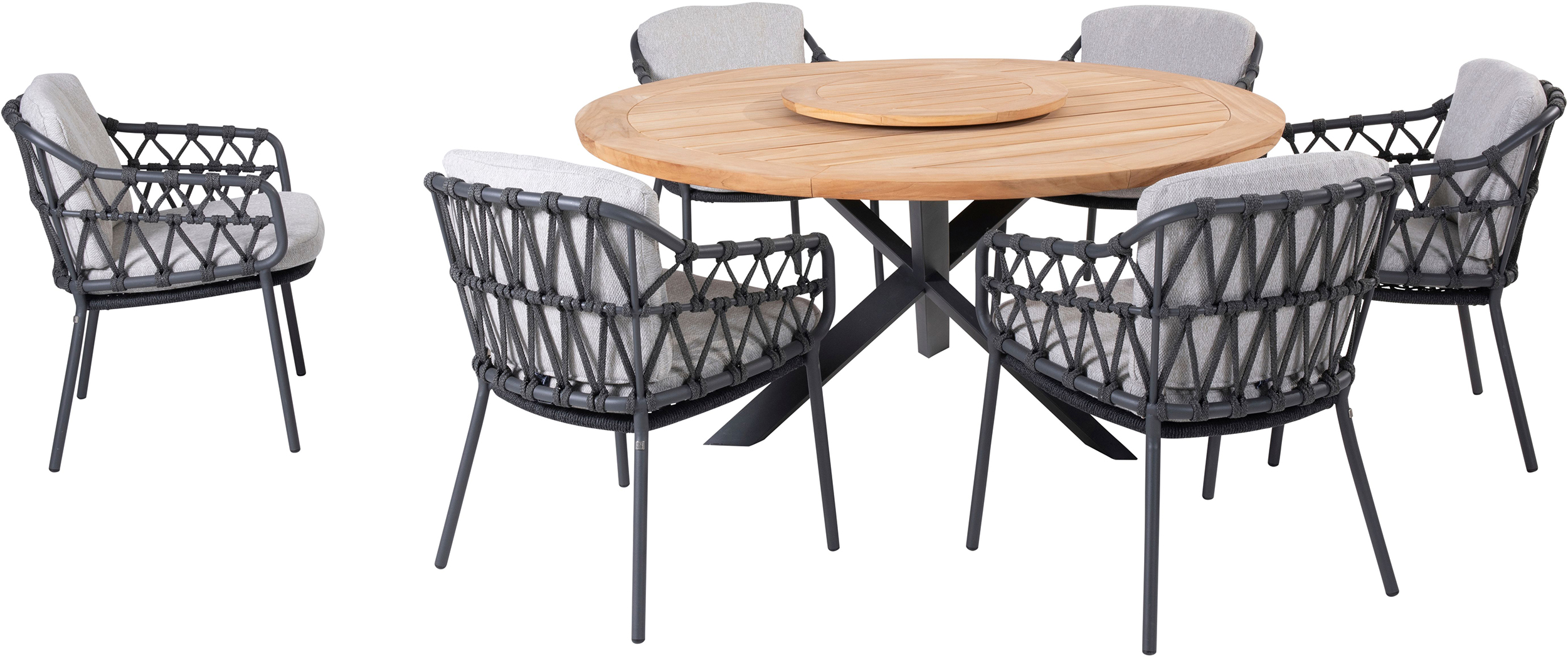 4 Seasons Outdoor Calpi 6 Seat Round Dining Set | Garden Furniture Online