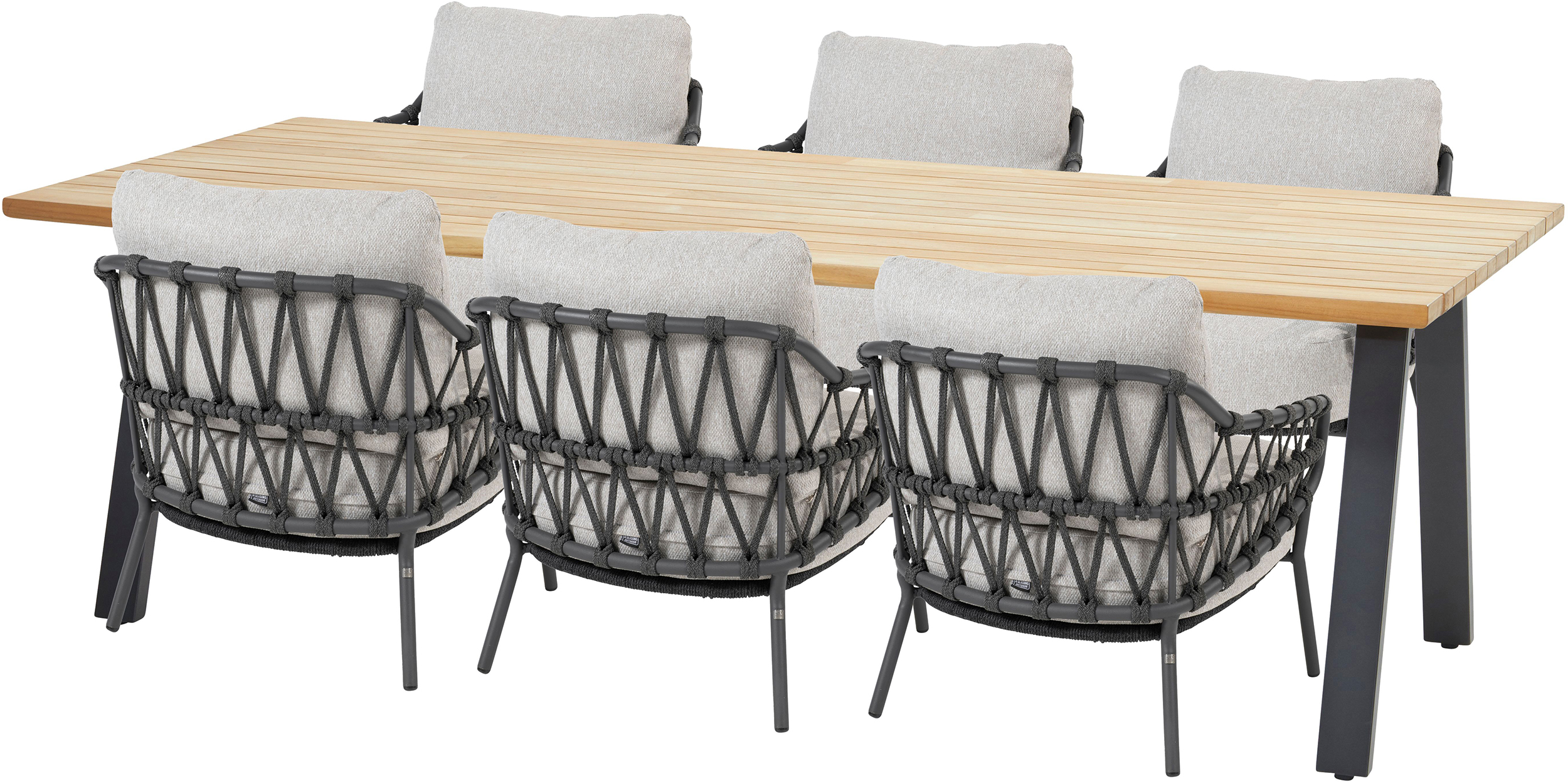 4 Seasons Outdoor Calpi 6 Seat Low Dining Set | Garden Furniture Online