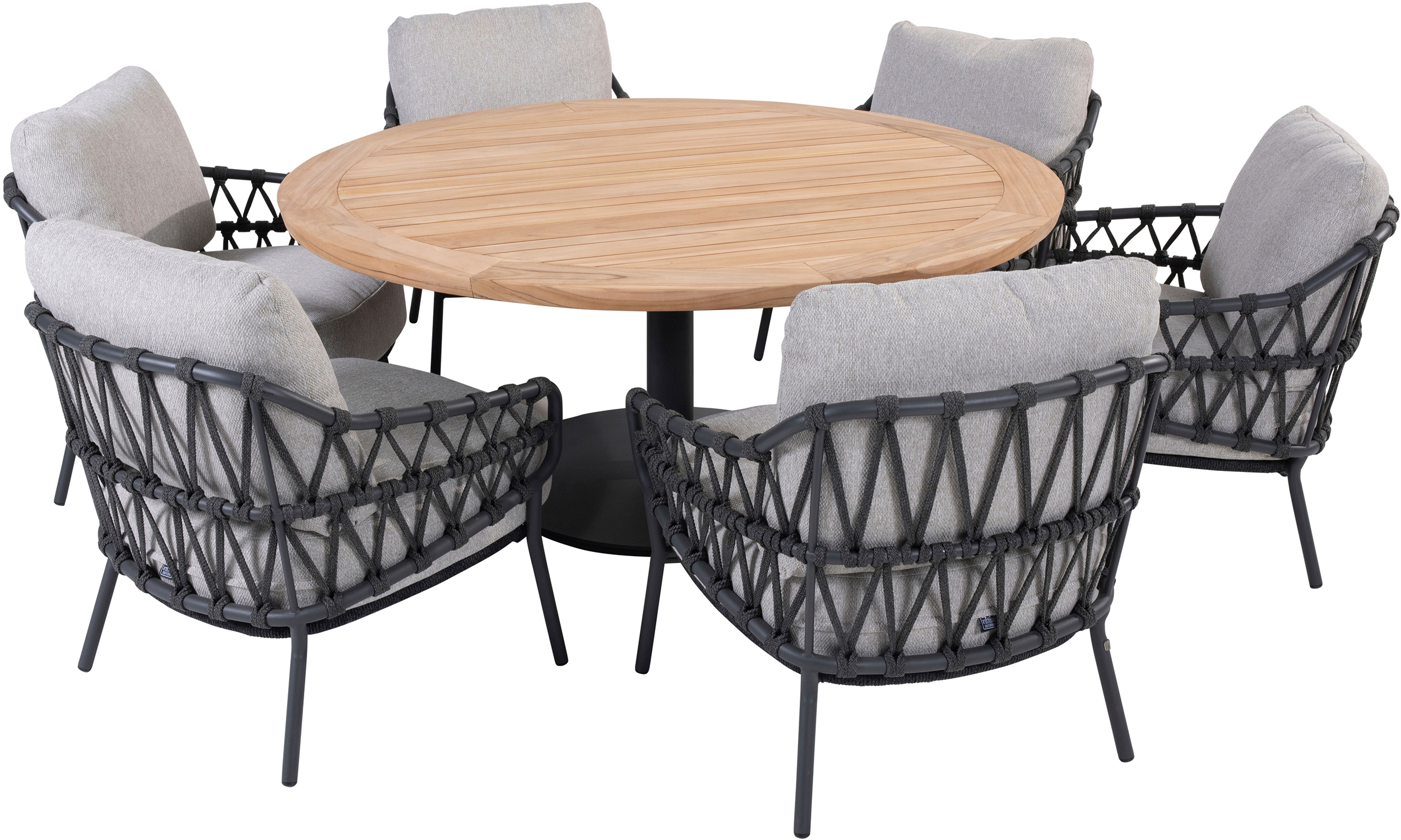 4 Seasons Outdoor Calpi 6 Seat Round Low Dining Set | Garden Furniture Online