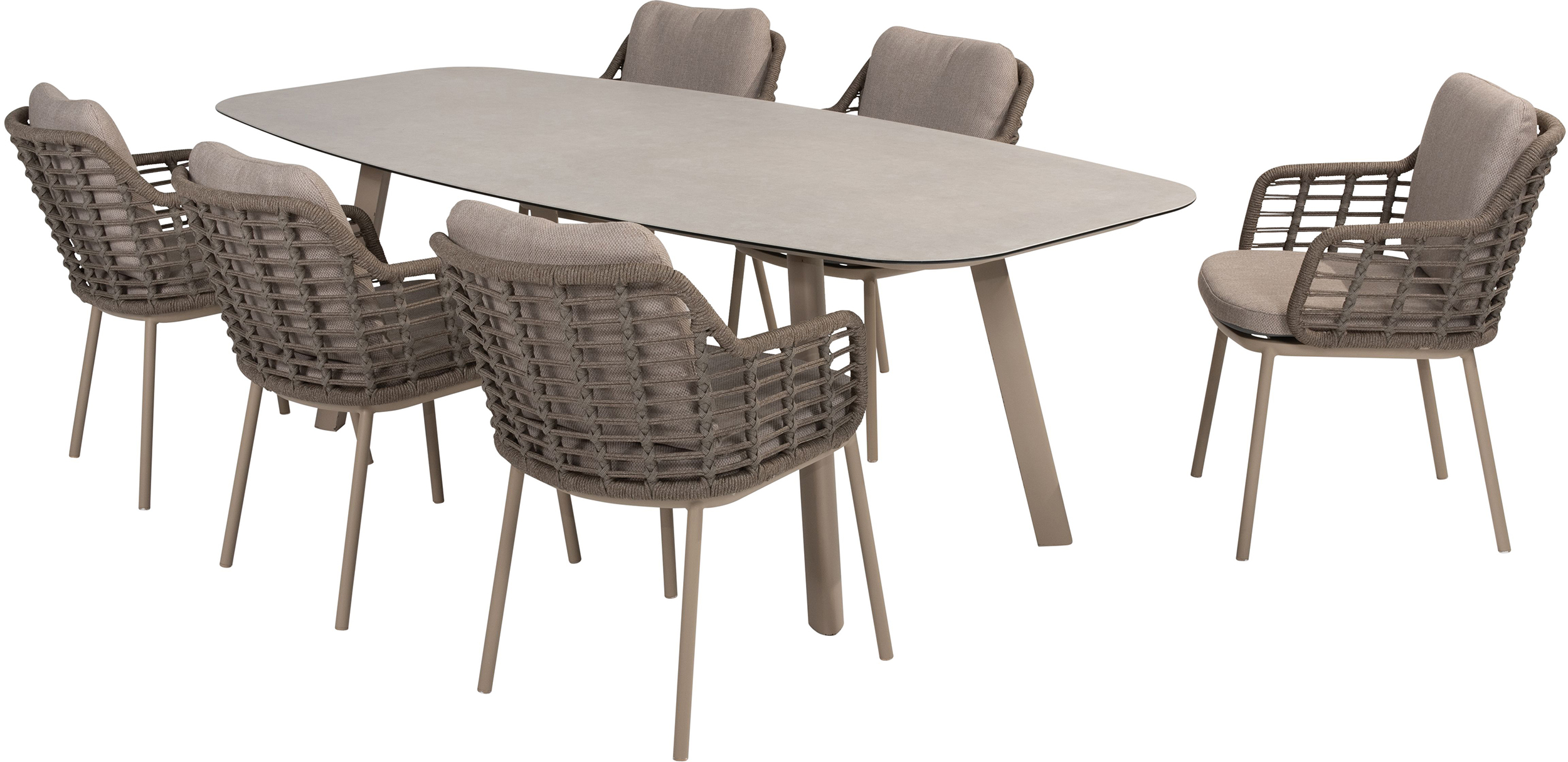 4 Seasons Outdoor Puglia 6 Seat Oval Dining Set | Garden Furniture Online