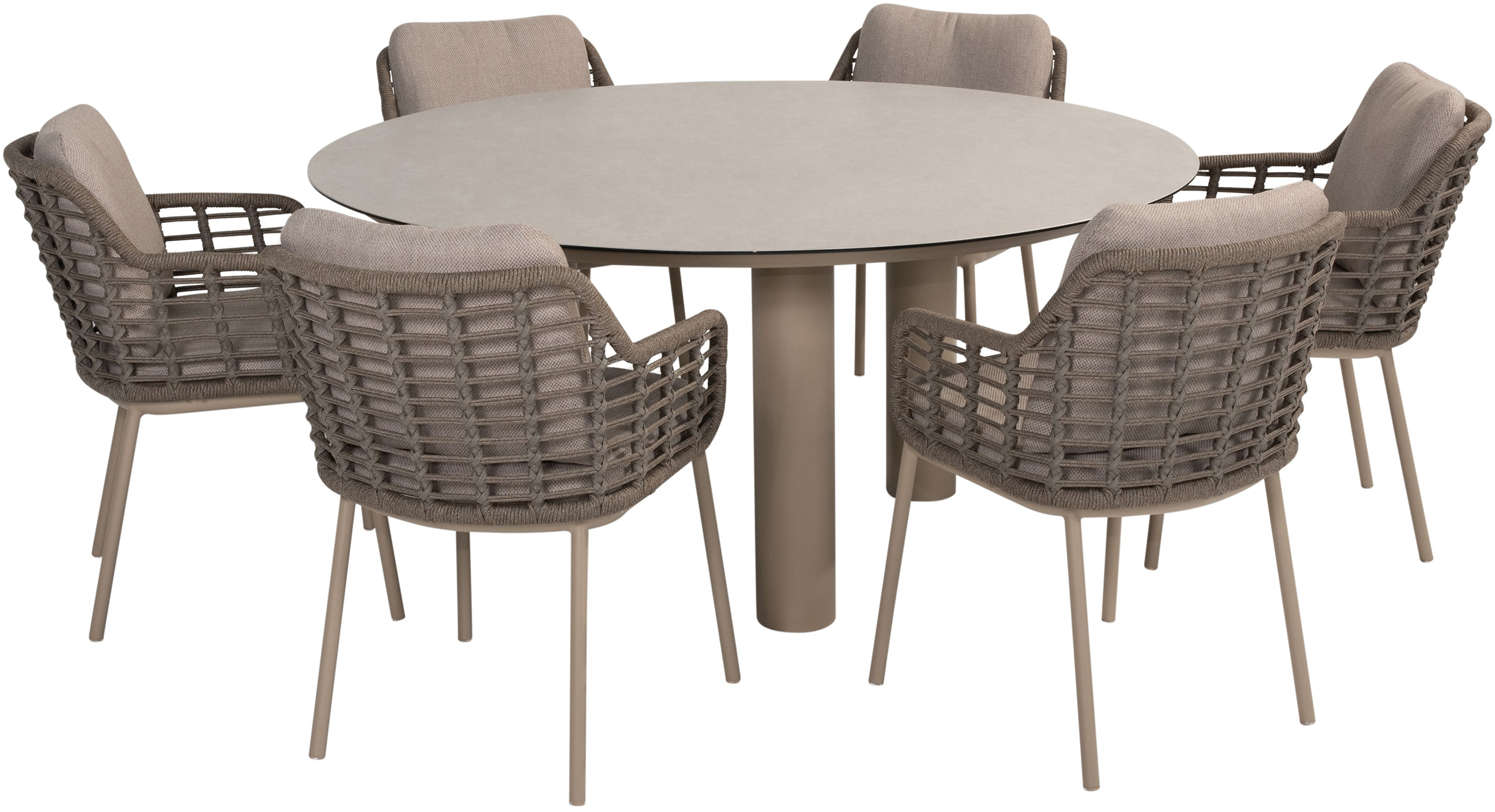 4 Seasons Outdoor Puglia 6 Seat Round Dining Set | Garden Furniture Online