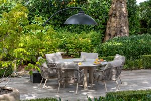 4 Seasons Outdoor Puglia 6 Seat Low Round Dining Set | Garden Furniture Online