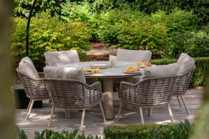 4 Seasons Outdoor Puglia 6 Seat Low Round Dining Set | Garden Furniture Online