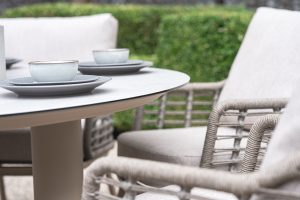 4 Seasons Outdoor Puglia 6 Seat Low Round Dining Set | Garden Furniture Online