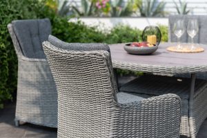 LifestyleGarden Martinique Grey 4 Seat Dining Set | Garden Furniture Online