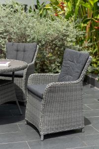 LifestyleGarden Martinique Grey 4 Seat Dining Set | Garden Furniture Online