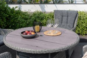 LifestyleGarden Martinique Grey 4 Seat Dining Set | Garden Furniture Online