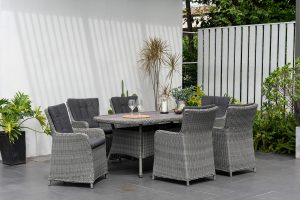 LifestyleGarden Martinique Grey 6 Seat Dining Set | Garden Furniture Online