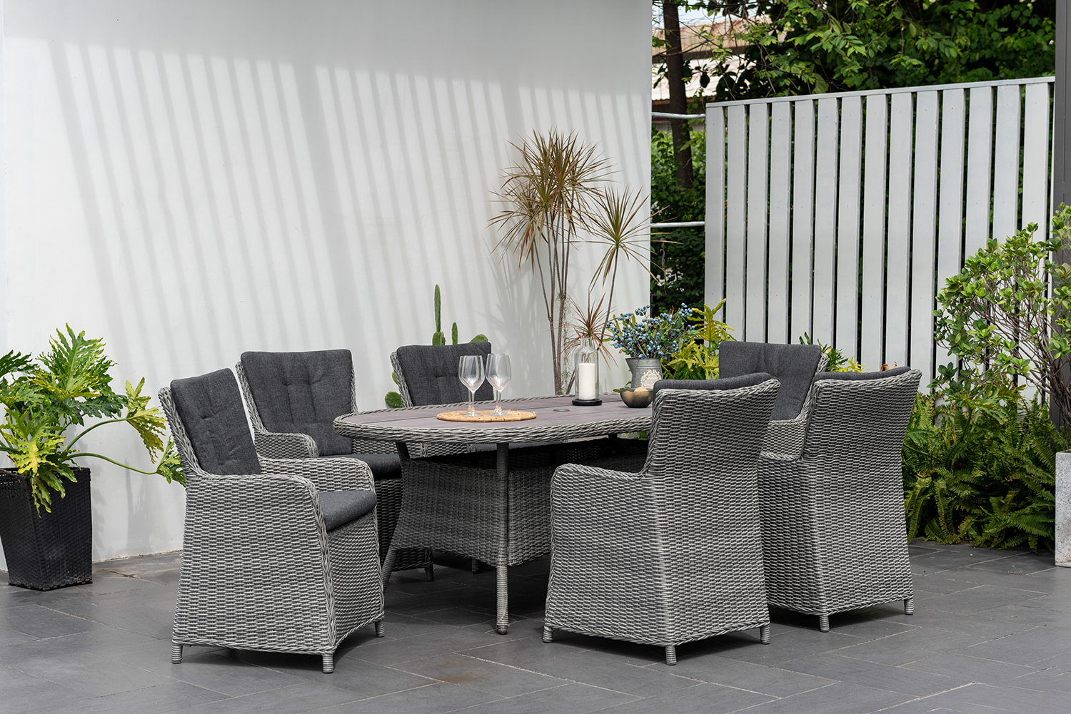 LifestyleGarden Martinique Grey 6 Seat Dining Set