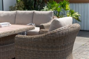 LifestyleGarden Martinique Natural Casual Corner Dining Chair Set | Garden Furniture Online