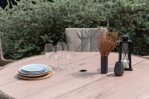 LifestyleGarden Martinique Natural 4 Seat Dining Set | Garden Furniture Online