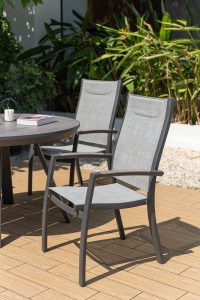 LifestyleGarden Urbanite Panama Dark 4 Seat Round Dining Set | Garden Furniture Online