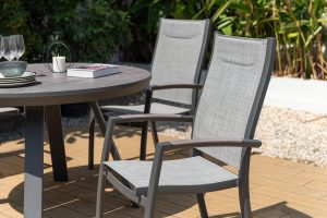 LifestyleGarden Urbanite Panama Dark 4 Seat Round Dining Set | Garden Furniture Online