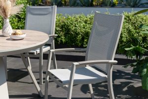 LifestyleGarden Urbanite Panama Sand 4 Seat Round Dining Set | Garden Furniture Online