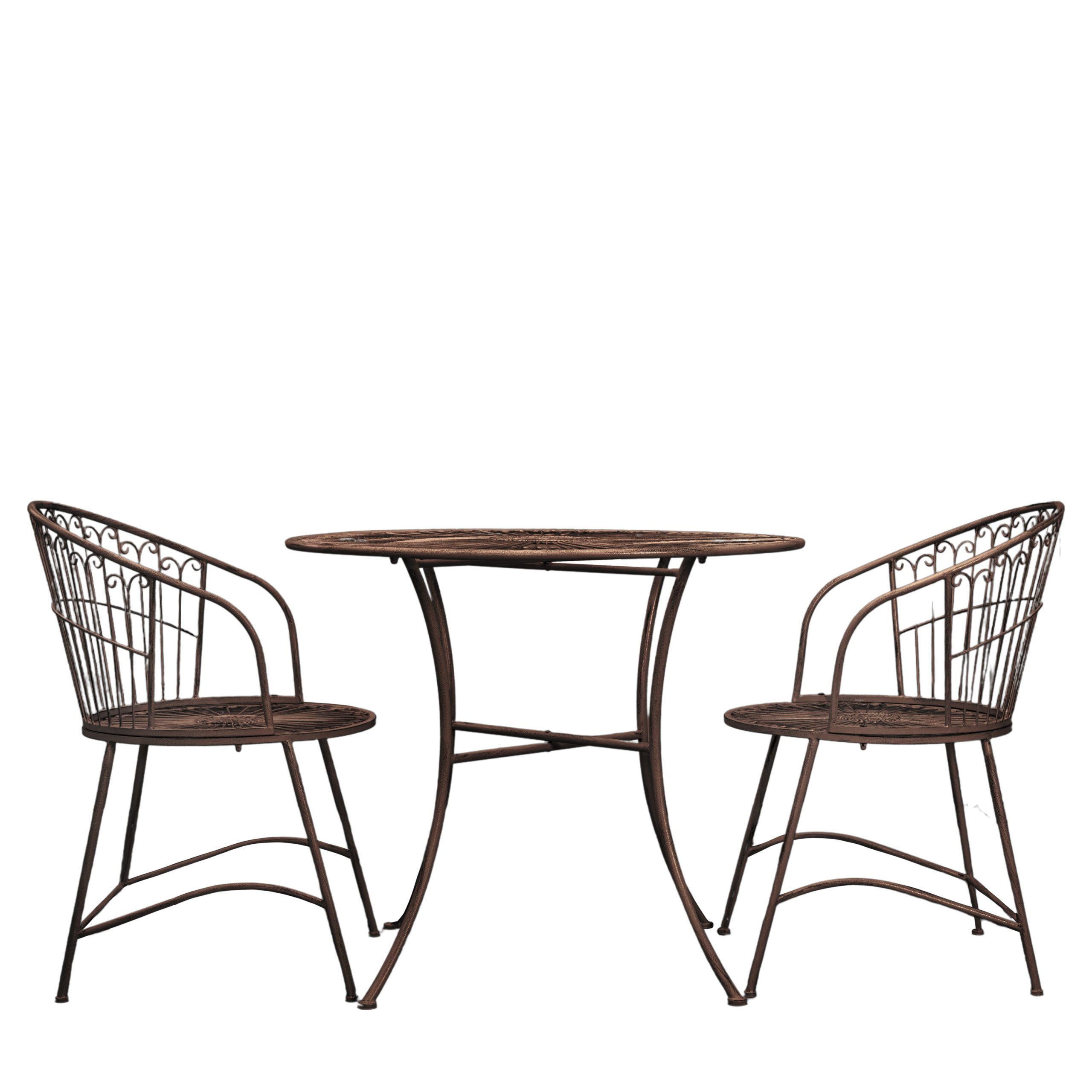 Gallery Outdoor Siracusa 2 Seater Bistro Set Noir | Garden Furniture Online