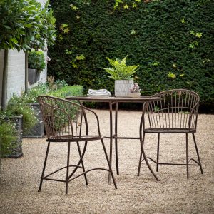 Gallery Outdoor Siracusa 2 Seater Bistro Set Noir | Garden Furniture Online