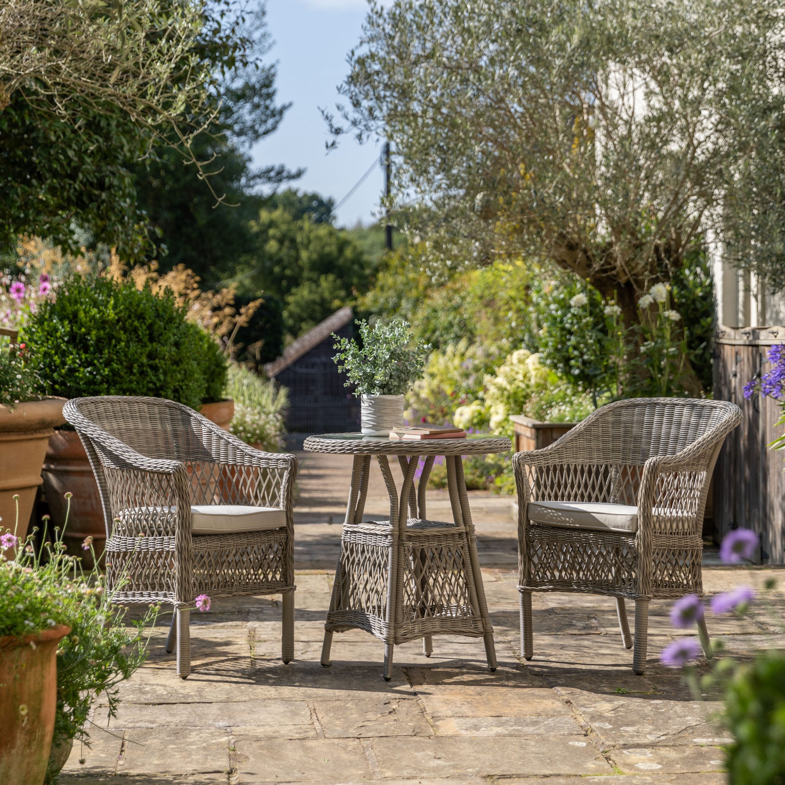 Gallery Outdoor Menton Bistro Set Stone