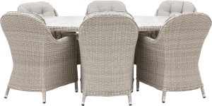 Gallery Direct Holton 6 Seater Oval Dining Set | Garden Furniture Online