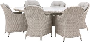 Gallery Direct Holton 6 Seater Oval Dining Set | Garden Furniture Online