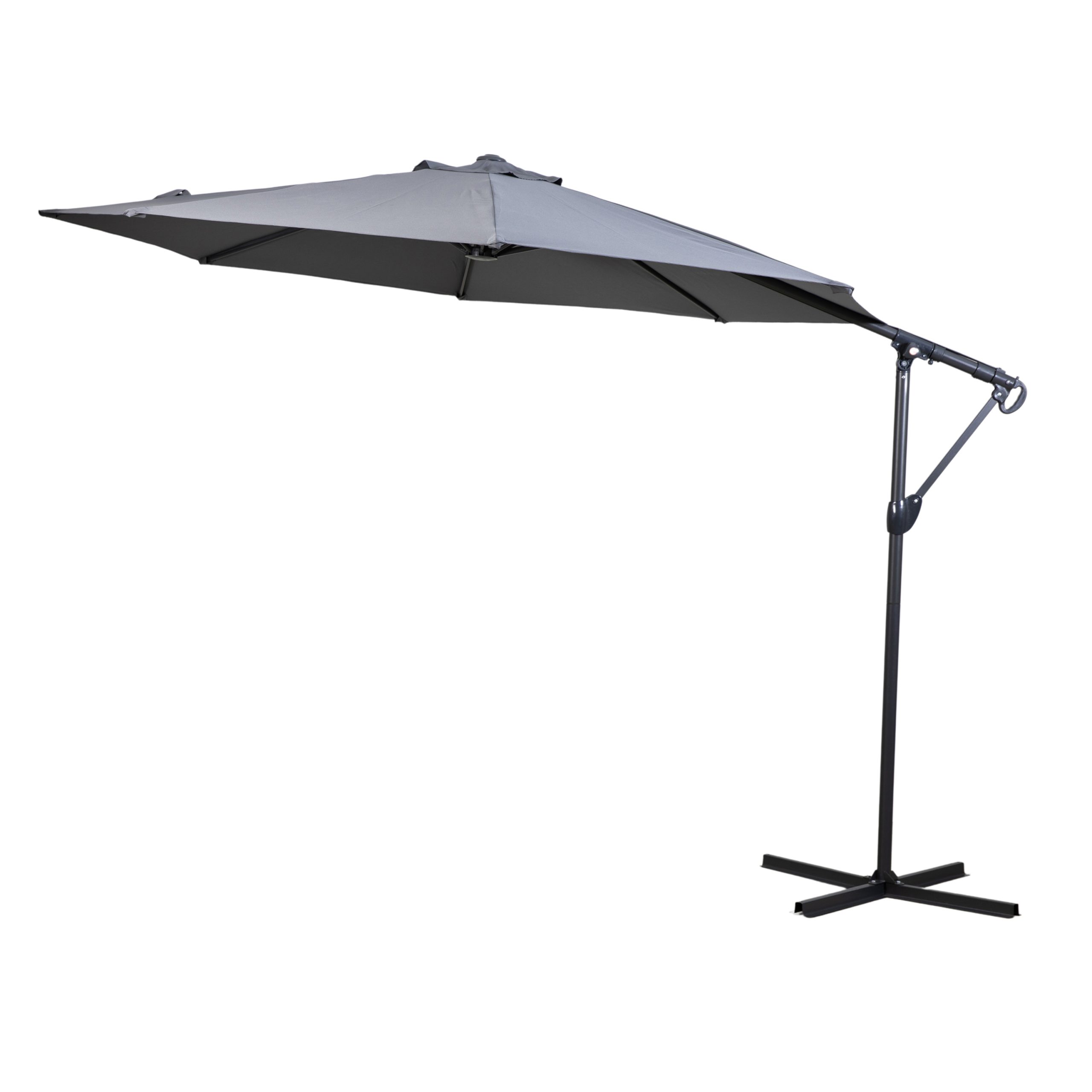 Gallery Outdoor Vazzano 3m Cantilever Parasol Grey