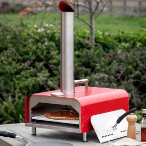 Gallery Outdoor Sassari Pellet Pizza Oven Red | Garden Furniture Online