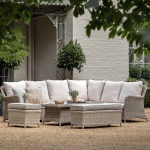 Gallery Direct Ascot Corner Dining Set With Rising Table | Garden Furniture Online