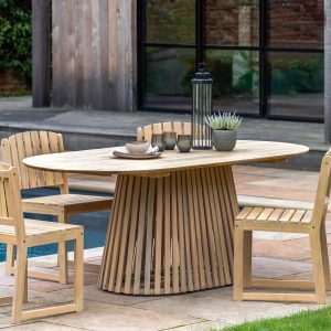 Gallery Direct Rialto Oval Dining Table 6 Seater | Garden Furniture Online