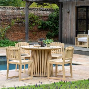 Gallery Direct Rialto Round Dining Table 4 Seater | Garden Furniture Online